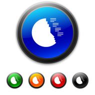 Coxcomb Chart icon on round buttons - Shined Series N4