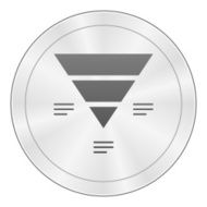 Pyramid icon on a round button - Sharp Series N10