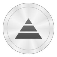 Pyramid icon on a round button - Sharp Series N11