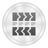 Flowchart icon on a round button - Sharp Series N10