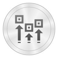 Logistics icon on a round button - Sharp Series N8