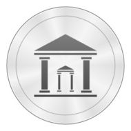 Bank icon on a round button - Sharp Series N8