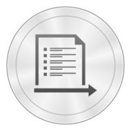 Document icon on a round button - Sharp Series N6