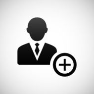 Businessman icon on a white background - Shade Series N14