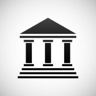 Bank icon on a white background - Shade Series N7