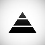 Pyramid icon on a white background - Shade Series N11