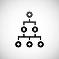 Organization Chart icon on a white background - Shade Series N4