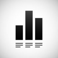 Bar Graph icon on a white background - Shade Series N18