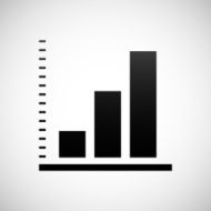 Bar Graph icon on a white background - Shade Series N19