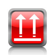 Logistics icon on a square button - RubyRed Series N7