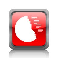 Coxcomb Chart icon on a square button - RubyRed Series N4