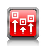 Logistics icon on a square button - RubyRed Series N8