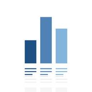 Bar Graph icon on a white background - Royal Series N18