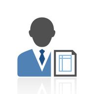 Businessman icon on a white background - Royal Series N16