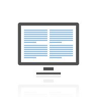 Computer Monitor icon on a white background - Royal Series