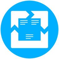 Chevron Chart icon on a round button - Round Series N9
