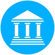Bank icon on a round button - Round Series N7