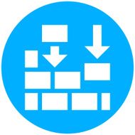 Wall icon on a round button - Round Series