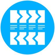 Flowchart icon on a round button - Round Series N10