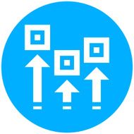 Logistics icon on a round button - Round Series N8