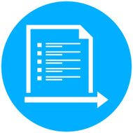 Document icon on a round button - Round Series N6