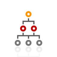 Organization Chart icon on a white background - Pro Series N4