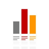 Bar Graph icon on a white background - Pro Series N18