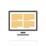 Computer Monitor icon on a white background - Pro Series