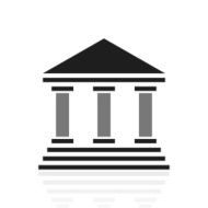 Bank icon on a white background - Prime Series N7