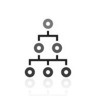 Organization Chart icon on a white background - Prime Series N4