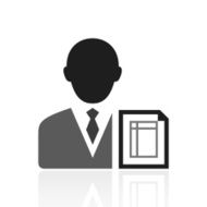 Businessman icon on a white background - Prime Series N17