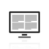 Computer Monitor icon on a white background - Prime Series
