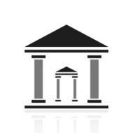 Bank icon on a white background - Prime Series N8