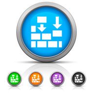 Wall icon on round buttons - Gloss Series