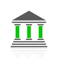 Bank icon on a white background - Fresh Series N7