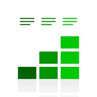 Bar Graph icon on a white background - Fresh Series N16