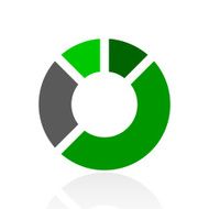 Donut Chart icon on a white background - Fresh Series N3