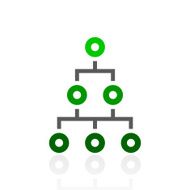 Organization Chart icon on a white background - Fresh Series N4
