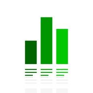 Bar Graph icon on a white background - Fresh Series N17