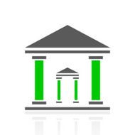 Bank icon on a white background - Fresh Series N8