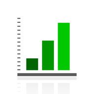 Bar Graph icon on a white background - Fresh Series N18