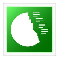 Coxcomb Chart icon on a square button - Flat Series N4