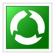 Chevron Chart icon on a square button - Flat Series N10