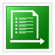 Document icon on a square button - Flat Series N6