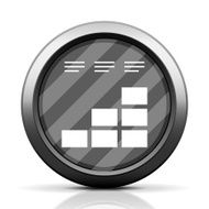 Bar Graph icon on a round button - Elite Series N17