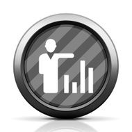 Businessman icon on a round button - Elite Series N15
