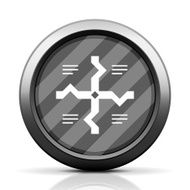 Flowchart icon on a round button - Elite Series N9