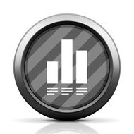 Bar Graph icon on a round button - Elite Series N18