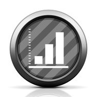 Bar Graph icon on a round button - Elite Series N19