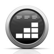 Bar Graph icon on a round button - Elect Series N17